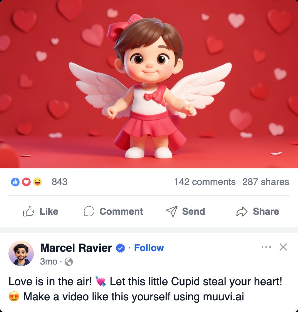 Valentine Cupid Angel Facebook Video Post