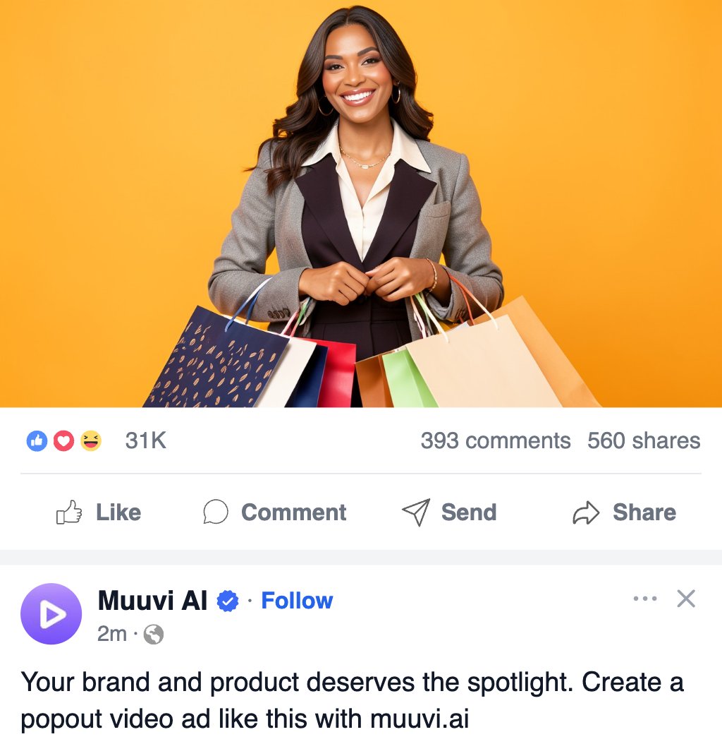 Fashion Model Popout Facebook Post Template