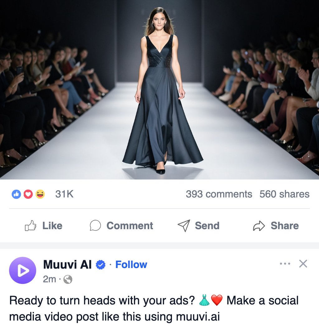 Fashion Model Facebook Video Post Template