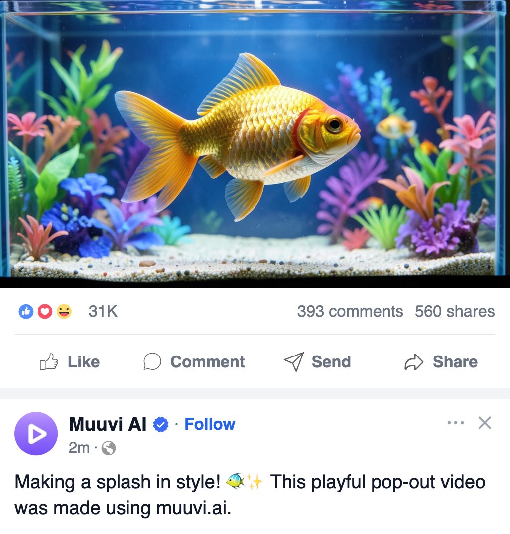 Goldfish Popout Facebook Post Template