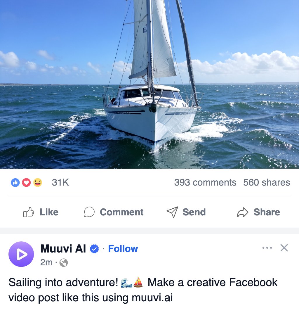 Sailing Themed Facebook Video Marketing Template