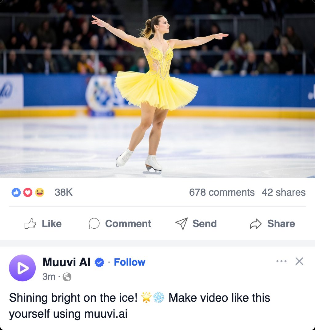 Figure Skating Star Popout Facebook Post Template
