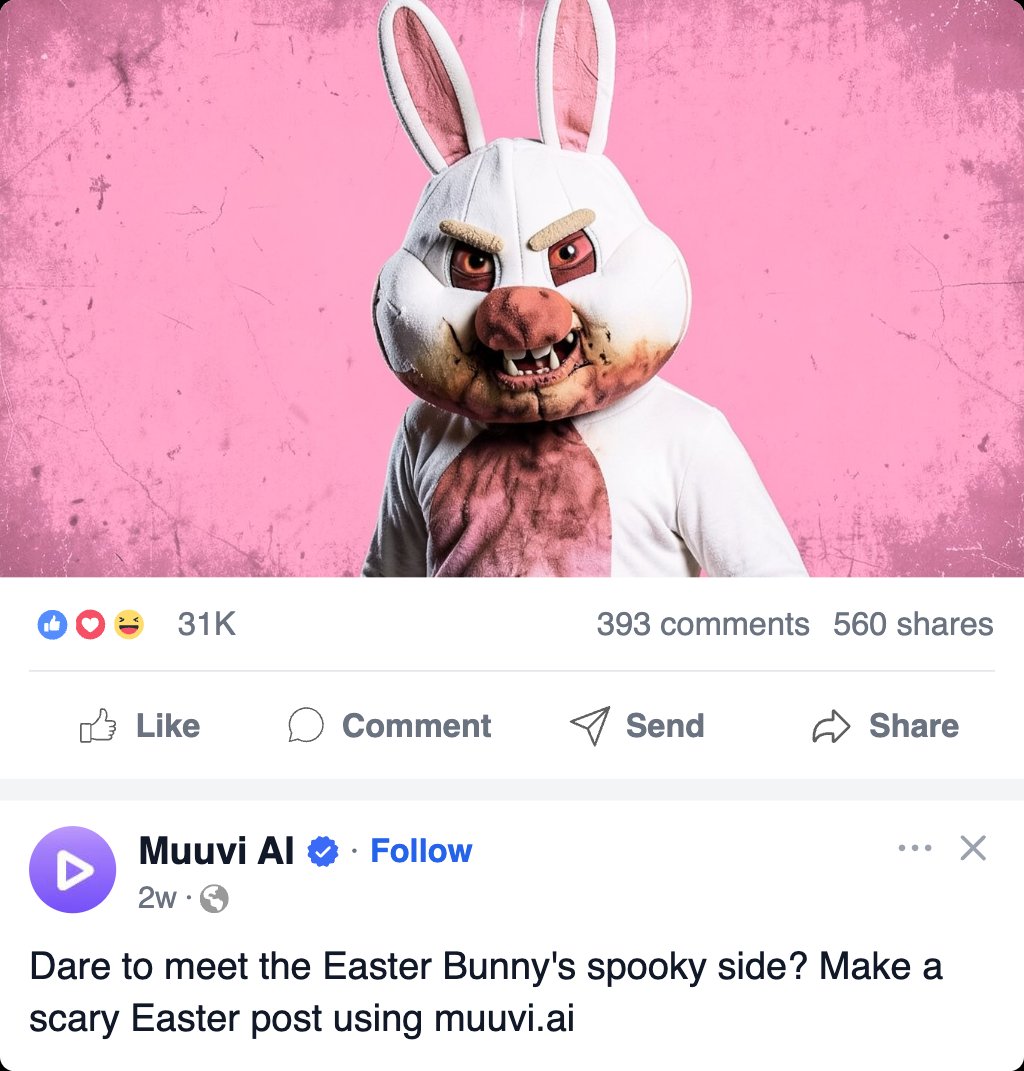 Scary Easter Bunny Facebook Video Ad Template