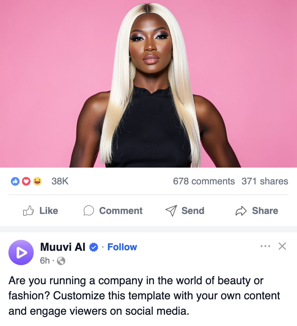 Beauty and Fashion Facebook Video Ad Template