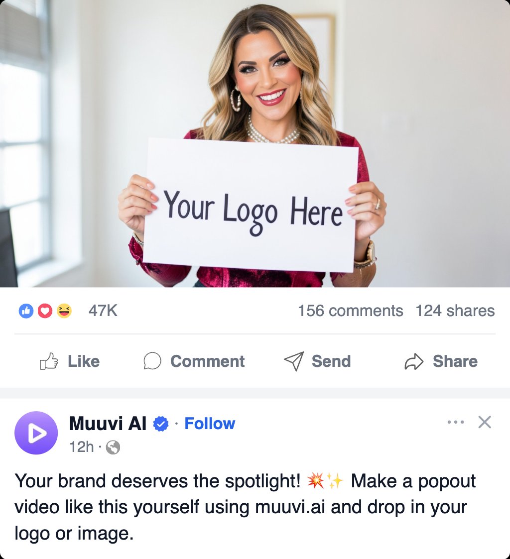 Brand and Logo Promotion Popout Facebook Template